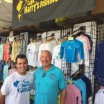 Jeff Leiderman Capt Harry's and Mitch at boat show