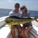 Some great mahi fishing off Cape Canaveral, FL by ROFFS™ client Randy Wilburn and Kyle and Grace Wilburn (Knight Fight), Excellent catch Grace!