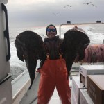 Capt. Mark DeCabia shows his latest nice catches.